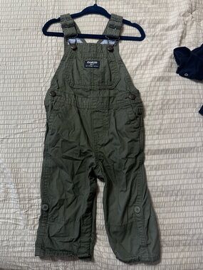 OshKosh B'gosh Olive Green Toddler Overalls with Adjustable Straps